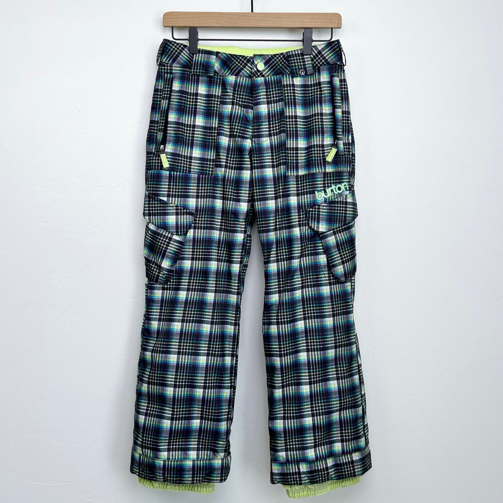 Burton Girl's Plaid DryRide Snowboarding Ski Insulated Adjustable Pants MEDIUM